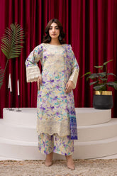 Pastel Floral 3-Piece Lawn Suit
