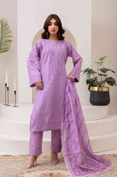 Lavender Embroidered 3-Piece Suit