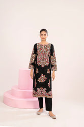 Black Khaddar 2-Piece Embroidered Suit