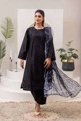 Elegant Black Embroidered 3-Piece Suit