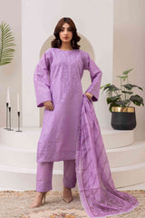 Lavender Embroidered 3-Piece Suit