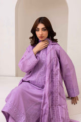 Lavender Embroidered 3-Piece Suit