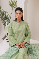 Mint Green Embroidered 3-Piece Suit