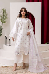 White Embroidered 3PC Suit