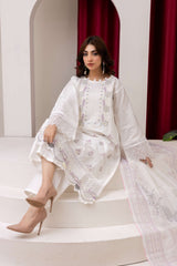 White Embroidered 3PC Suit
