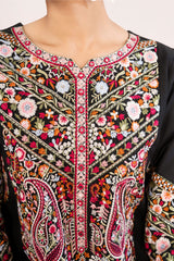 Black Lawn 2-Piece Embroidered Suit