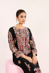 Black Lawn 2-Piece Embroidered Suit