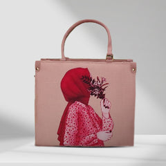 Blush Pink Hijabi Girl Tote Bag